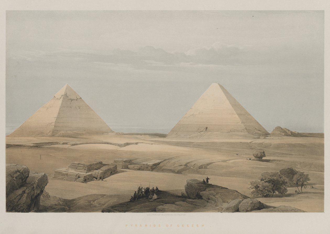 Egypten och Nubien, Volym II: Pyramids of Geezeh, 1848. av Louis Haghe