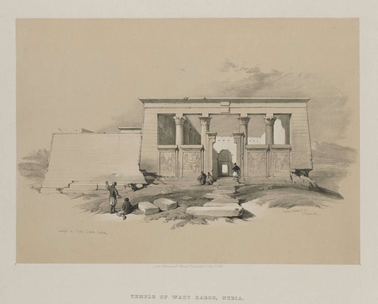 Egypten och Nubia, Volym II: Templet i Wady Dabod, Nubia av Louis Haghe