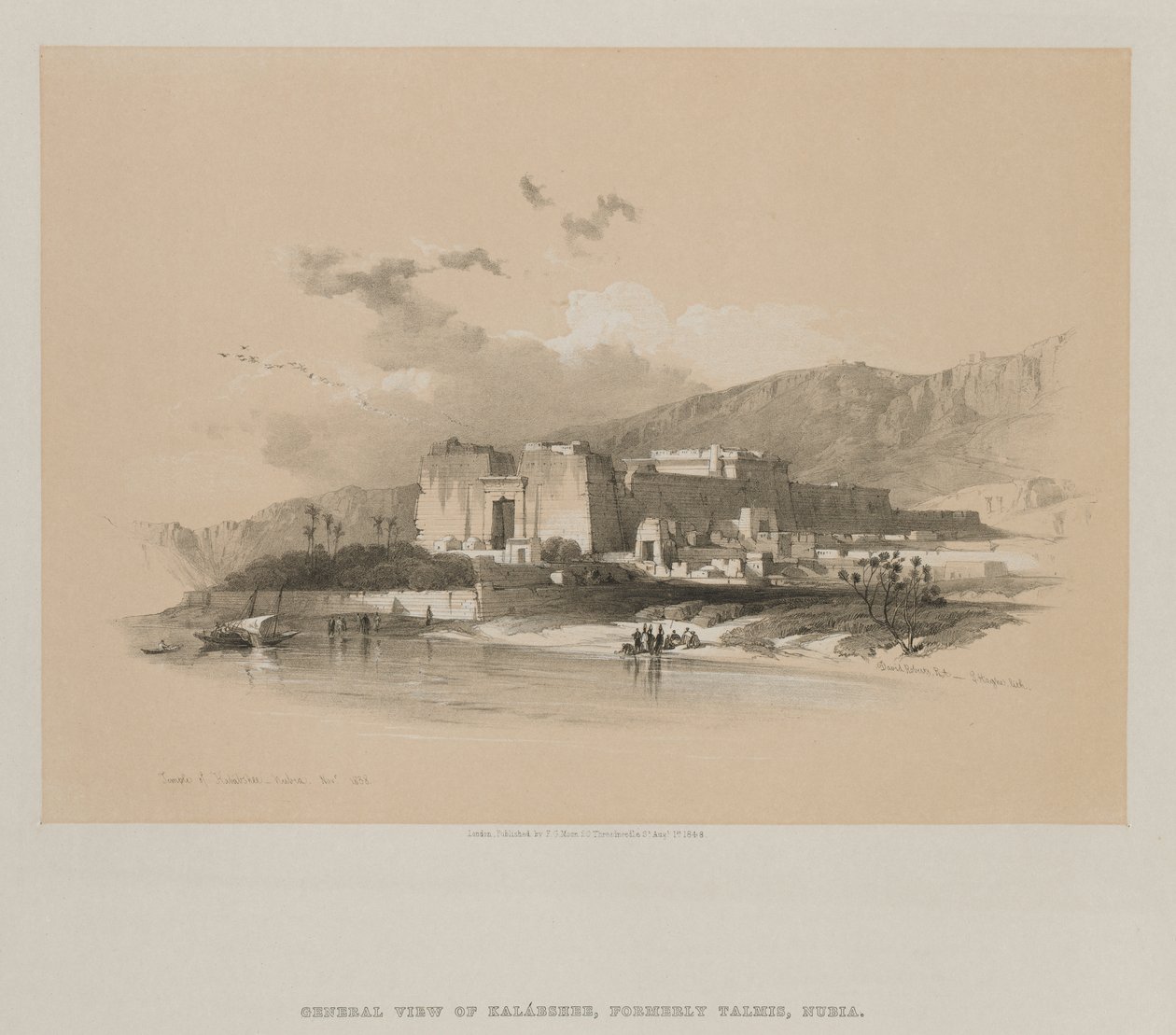 Egypten och Nubien, Volym II: Kababshes tempel, Nubia av Louis Haghe