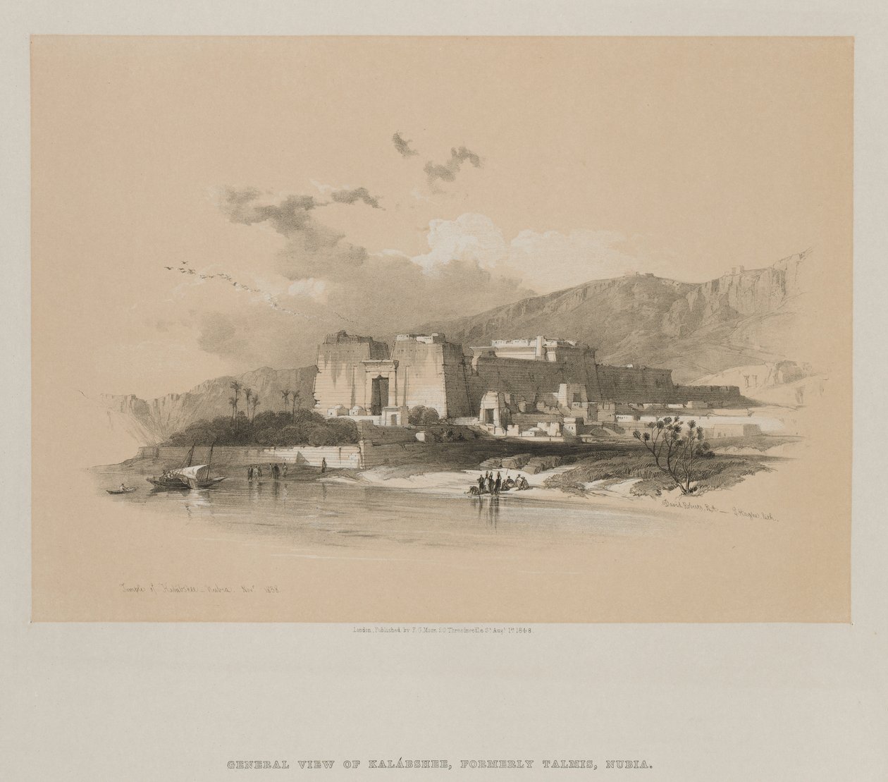 Egypten och Nubien, Volym II: Kababshes tempel, Nubien, 1848. av Louis Haghe