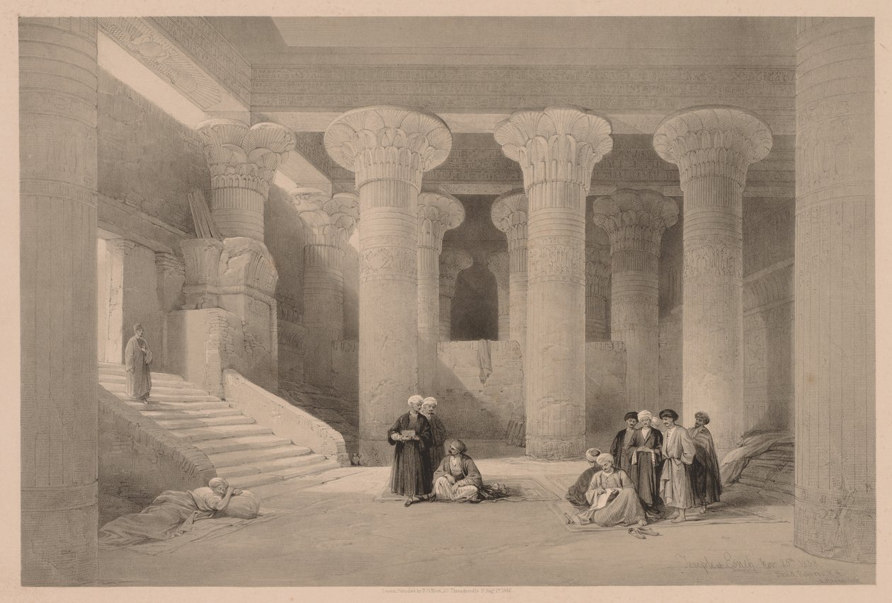 Egypten och Nubien: Volym I - nr 24, Templet i Esneh, 1838. av Louis Haghe