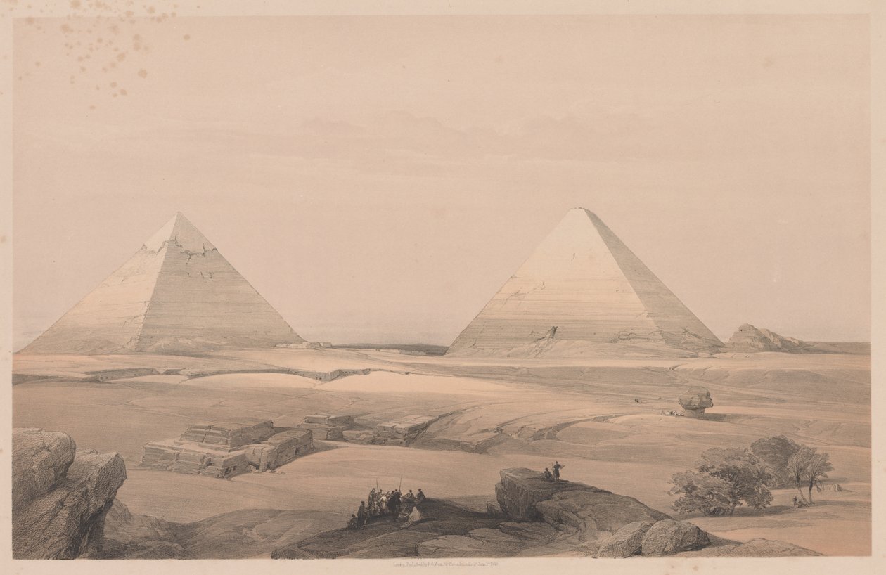 Egypten och Nubien: Volym I - nr 3, Pyramiderna i Gizeh av Louis Haghe