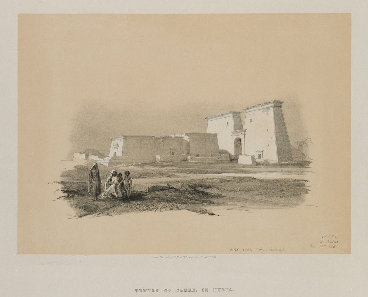 Egypten och Nubien, volym I: Dakke, i Nubien, 1846. av Louis Haghe