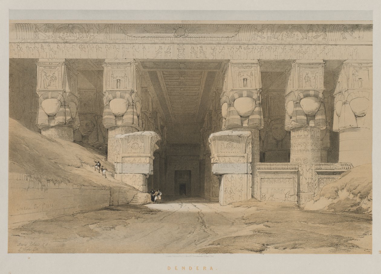 Egypten och Nubien, volym I: Dendera av Louis Haghe
