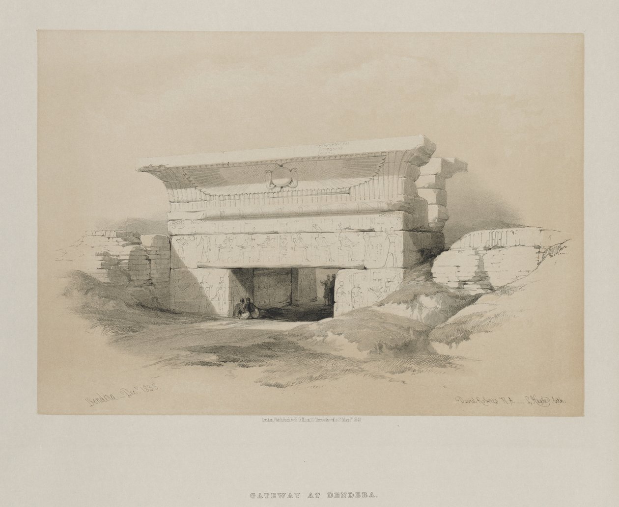 Egypten och Nubien, volym I: Dendera, 1847. av Louis Haghe