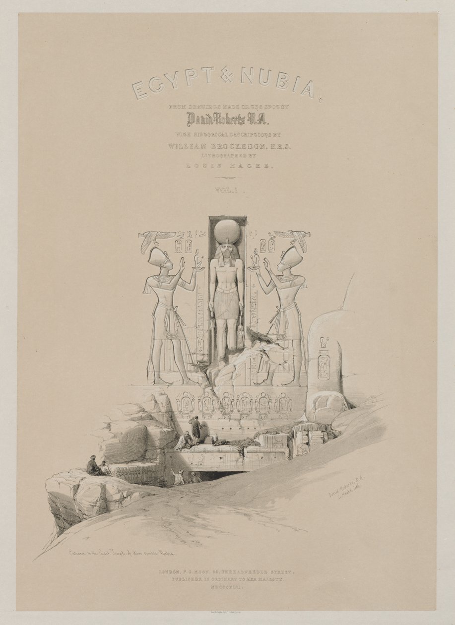 Egypten och Nubien, Volym I: Frontispice, 1846. av Louis Haghe