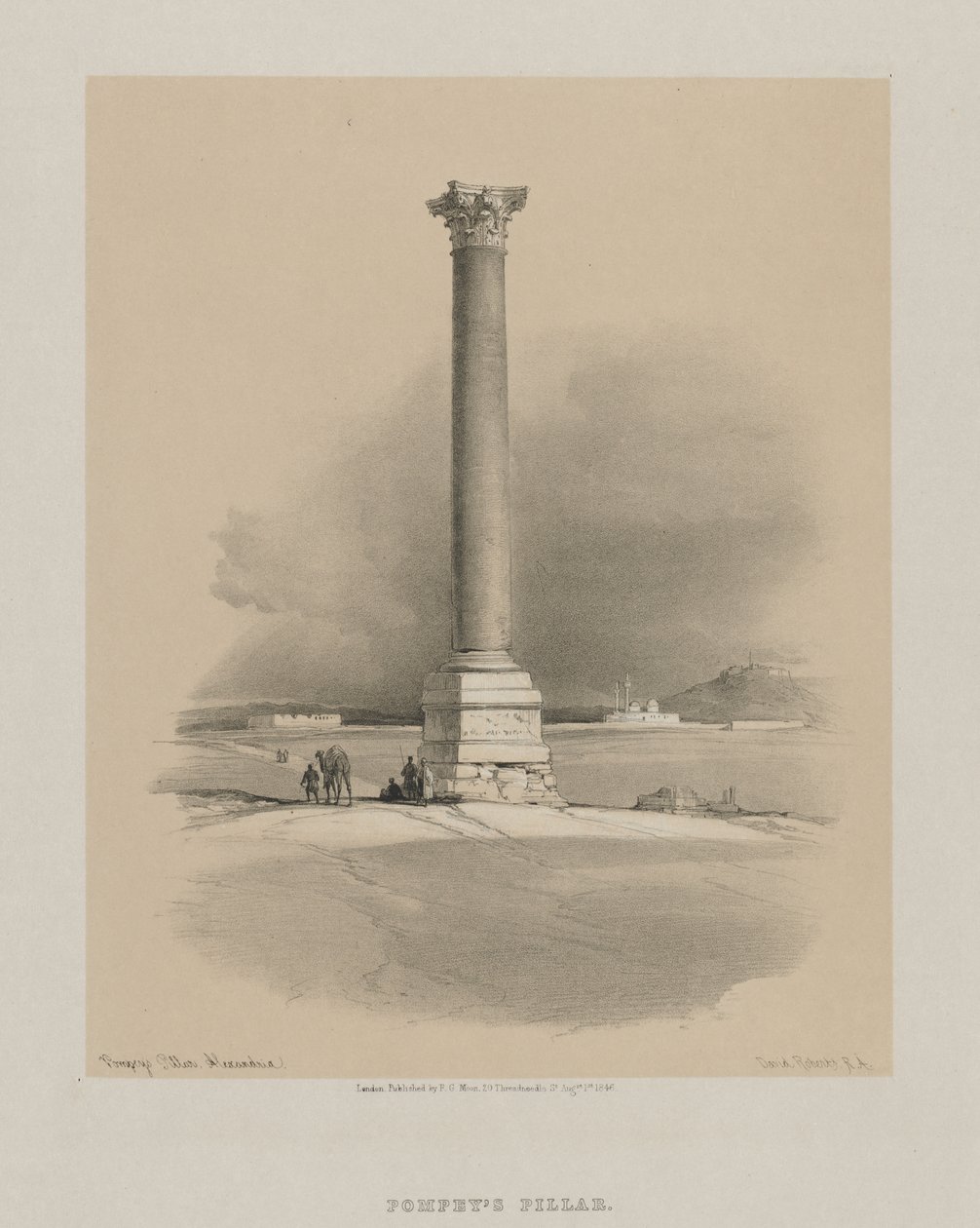 Egypten och Nubien, volym I: Pompeys pelare, Alexandria av Louis Haghe