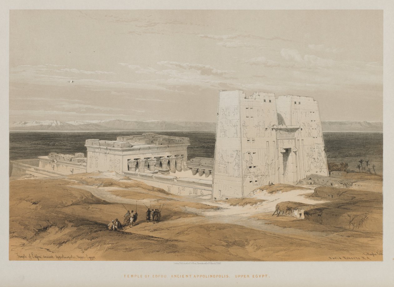 Egypten och Nubien, volym I: Templet vid Edfou, antika Apollinopolis, övre Egypten av Louis Haghe
