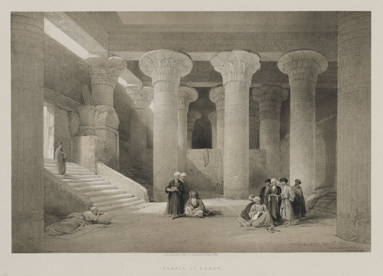 Egypten och Nubien, volym I: Templet i Esneh av Louis Haghe