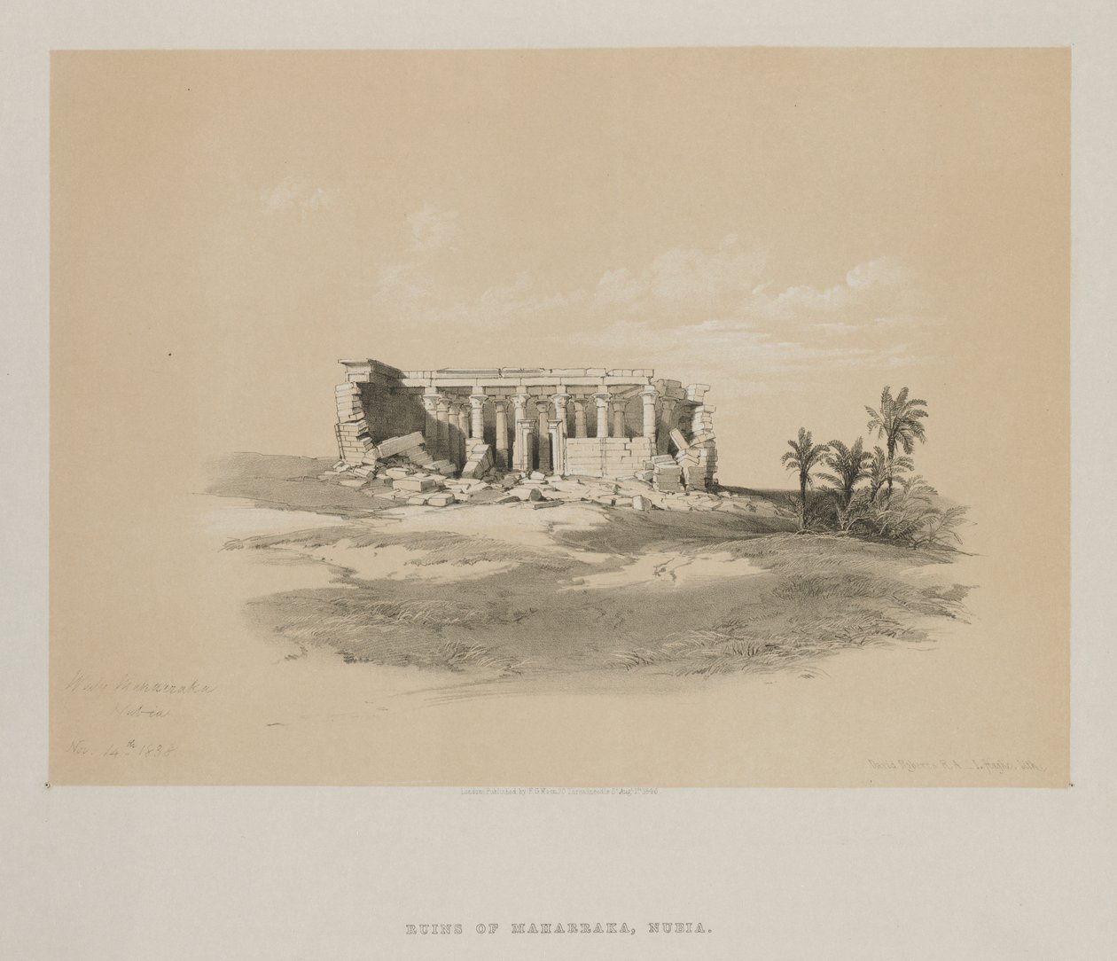 Egypten och Nubien, volym I: Wady Maharraka, Nubia, 1846. av Louis Haghe