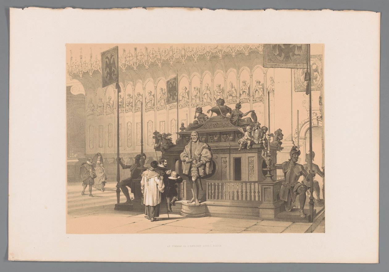 Graftombe van keizer Lodewijk de Beier te München Kejsar Ludwigs grav i München (titel på objektet) av Louis Haghe