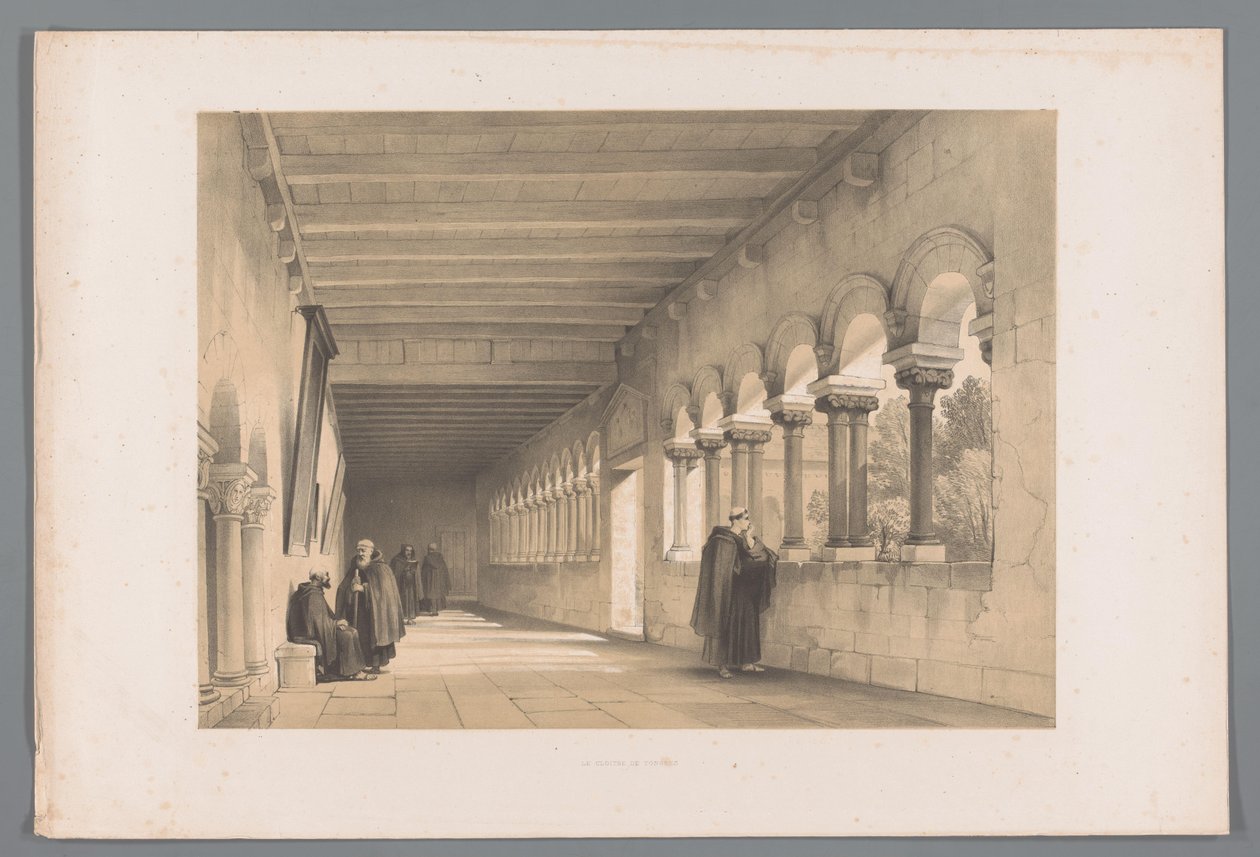 Kloster i Tongeren Le cloitre de Tongres (titel på objekt) av Louis Haghe