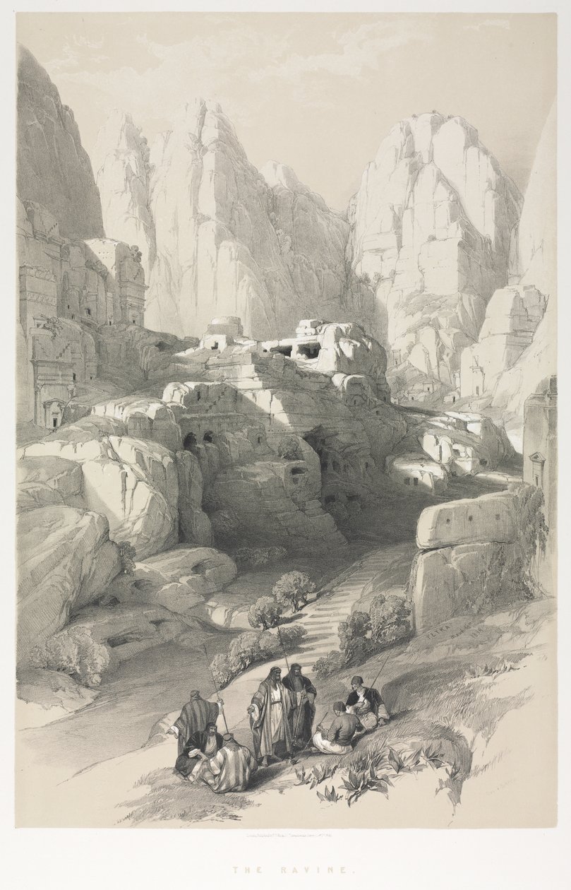 Det heliga landet, Syrien, Idumea, Arabien, Egypten & Nubien: Petra av Louis Haghe