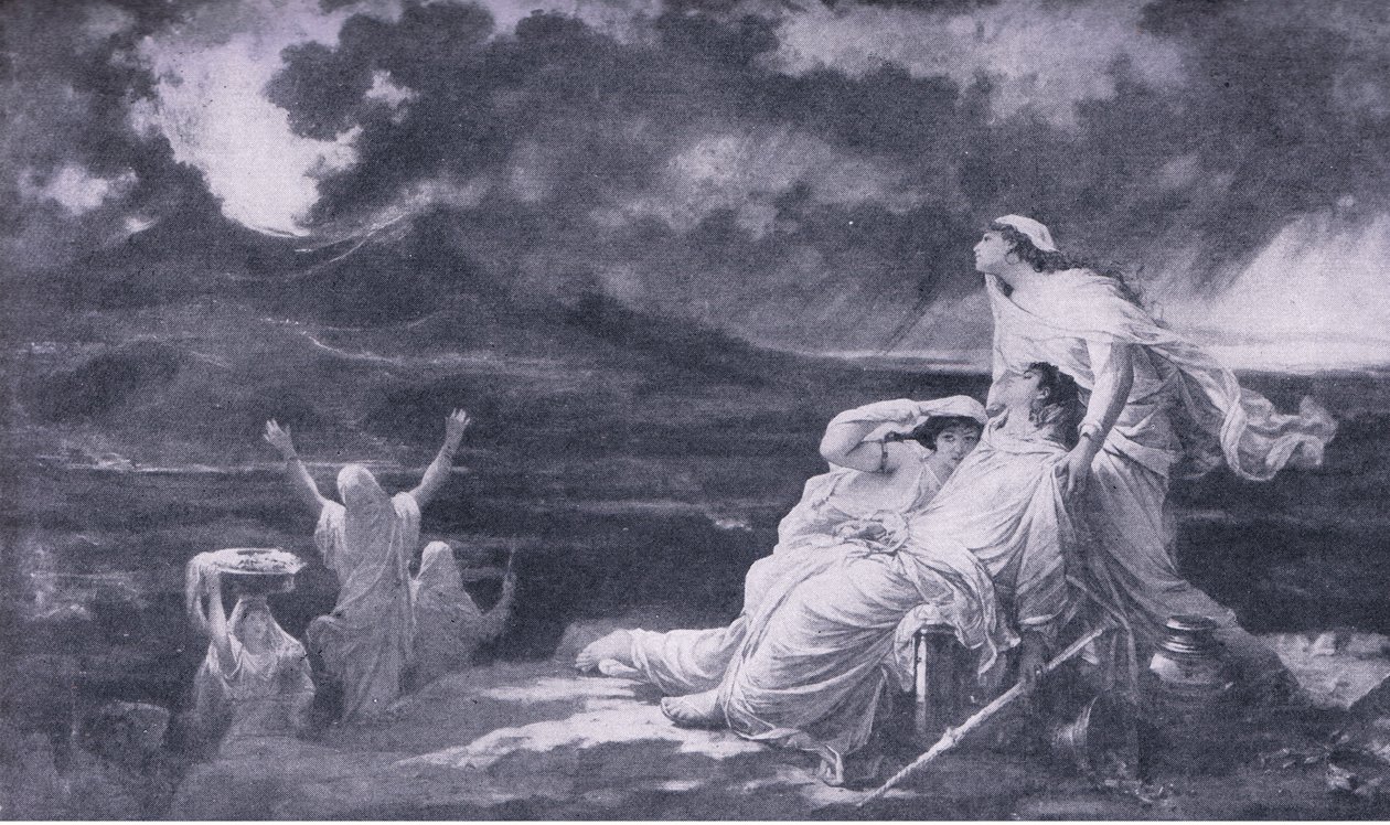 Herculaneum: Vesuvius utbrott, illustration från The World
