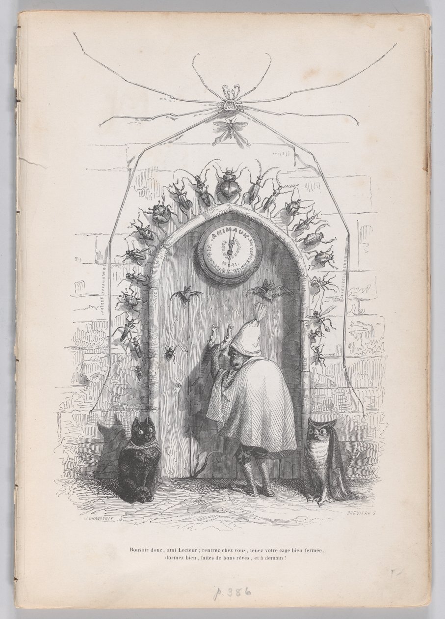 Godkväll då, min vän Lektor... från Scenes from the Private and Publique L..., ca. 1837-47. av Louis Henri Brévière