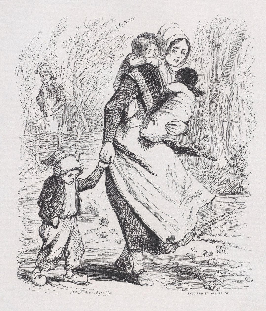 Jeanne, the Redhead från The Complete Works of Béranger, 1836. av Louis Henri Brévière