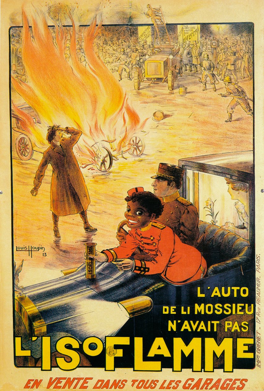Annons för Isoflamme brandsläckare, 1913 av Louis Houpin