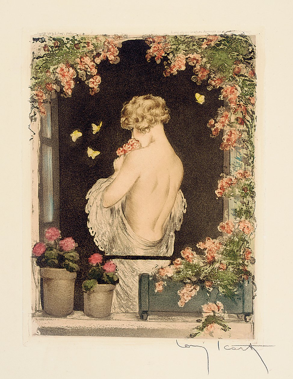 The Four Seasons: Summer, c.1928 (handfärgad torrnål och akvatint) (se även 745548-51) av Louis Icart