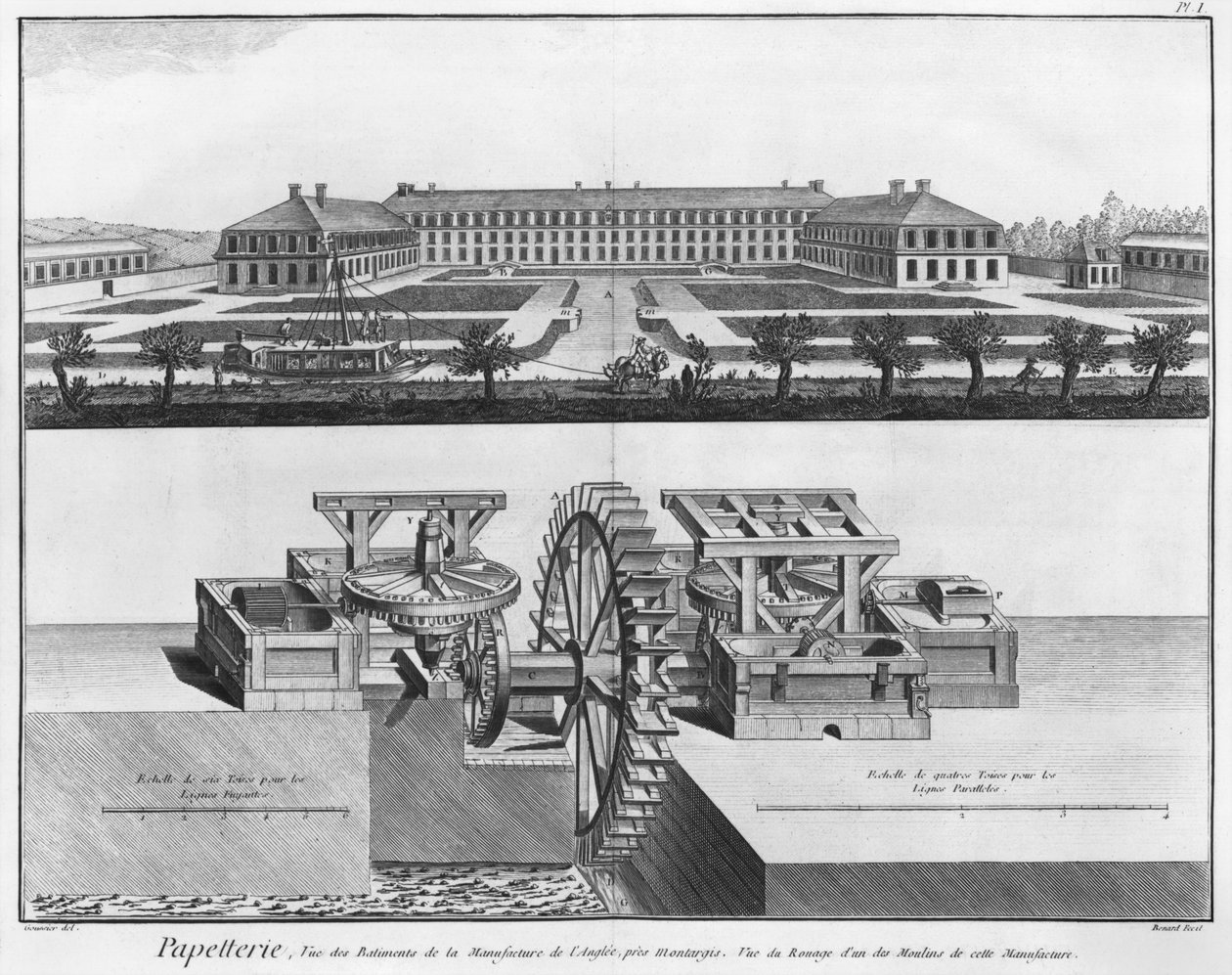 Ett pappersbruk, illustration från 