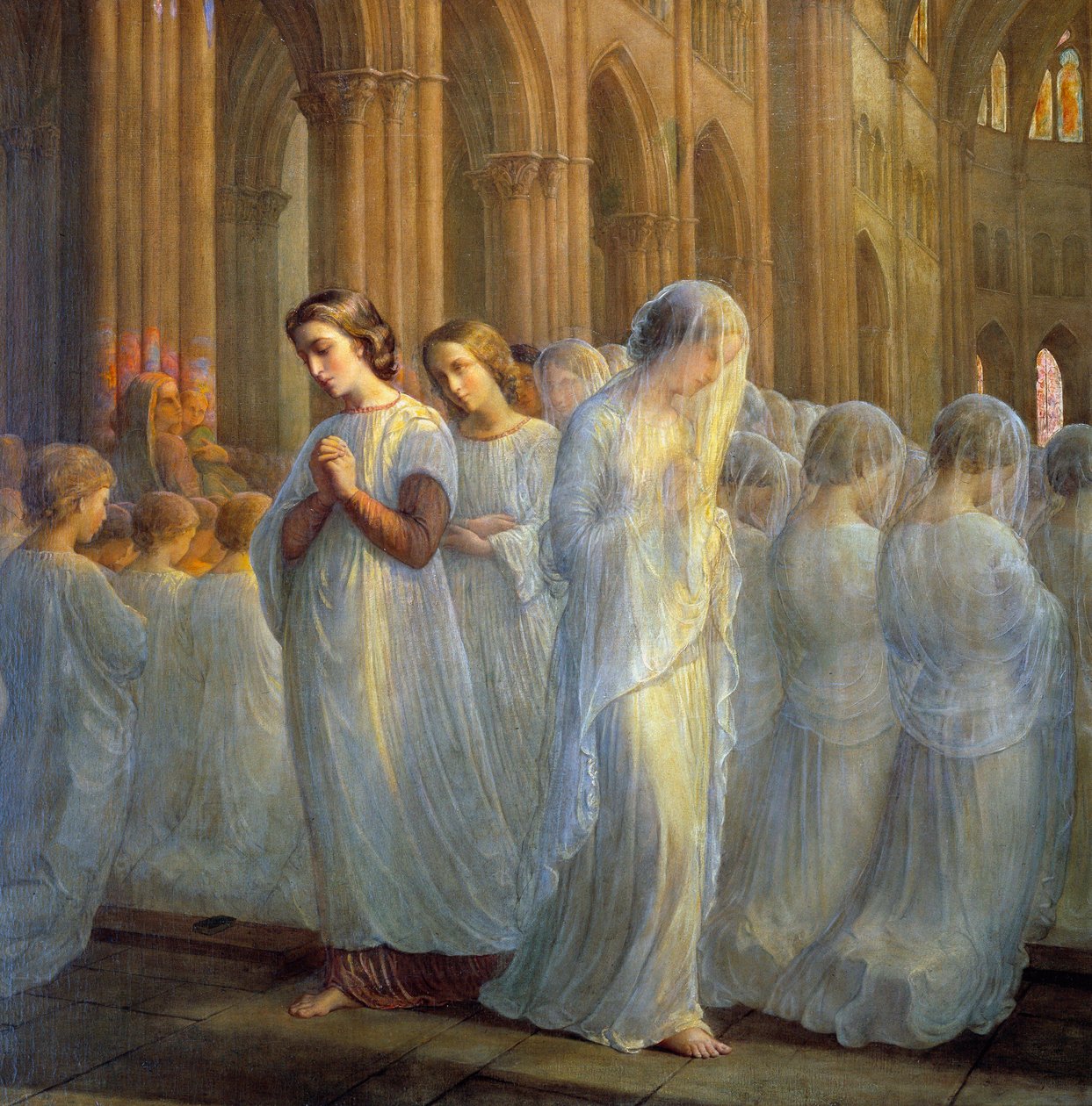Själens dikt; Första nattvarden. Målning av Anne Francois Louis Janmot (1814-1892) av Louis Janmot