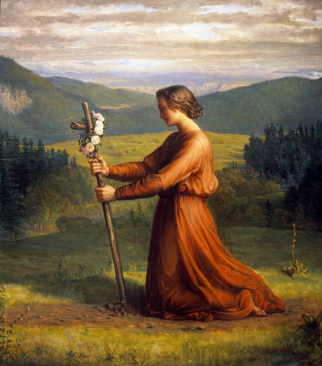 Själens dikt; Verklighet. Målning av Anne Francois Louis Janmot (1814-1892) av Louis Janmot