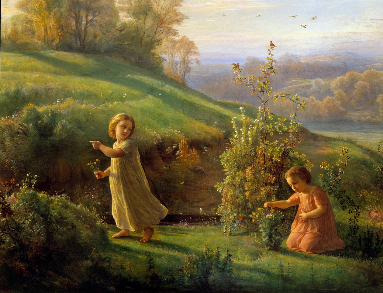 Själens dikt; Vår. Målning av Anne Francois Louis Janmot (1814-1892) av Louis Janmot