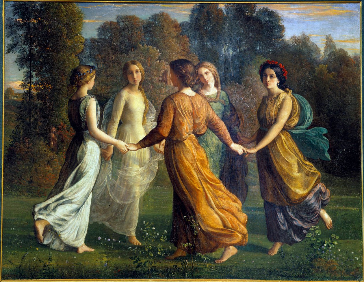 Själens dikt; Solstrålar. Målning av Anne Francois Louis Janmot (1814-1892) av Louis Janmot