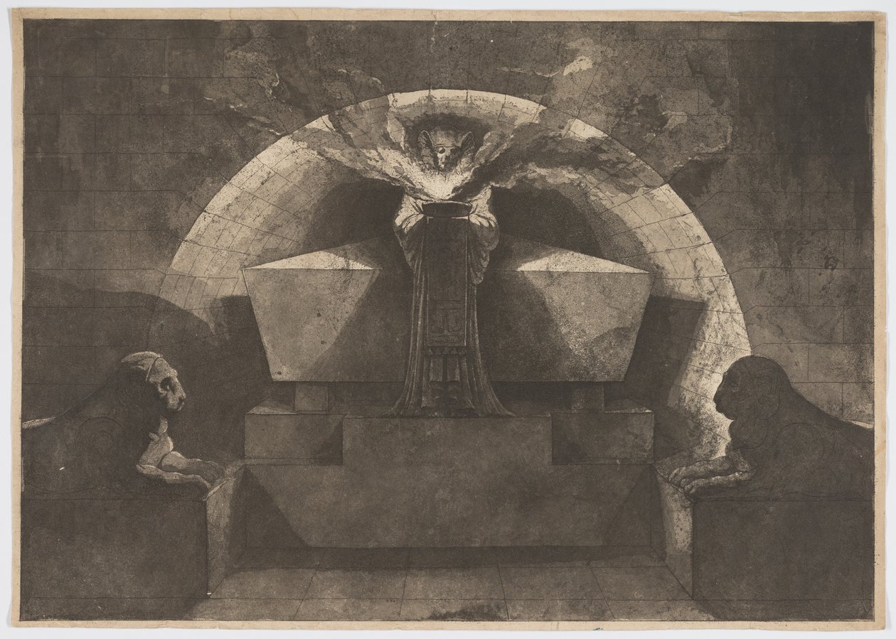 Grav med Death Standing av Louis Jean Desprez