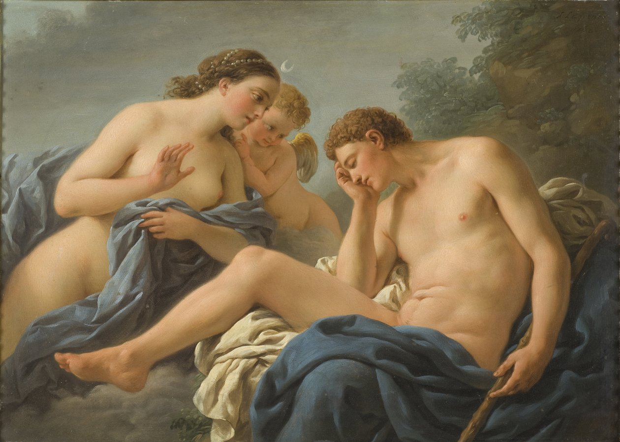Diana och Endymion - Diana och Endymion, av Lagrenee, Louis Jean Francois, dit l