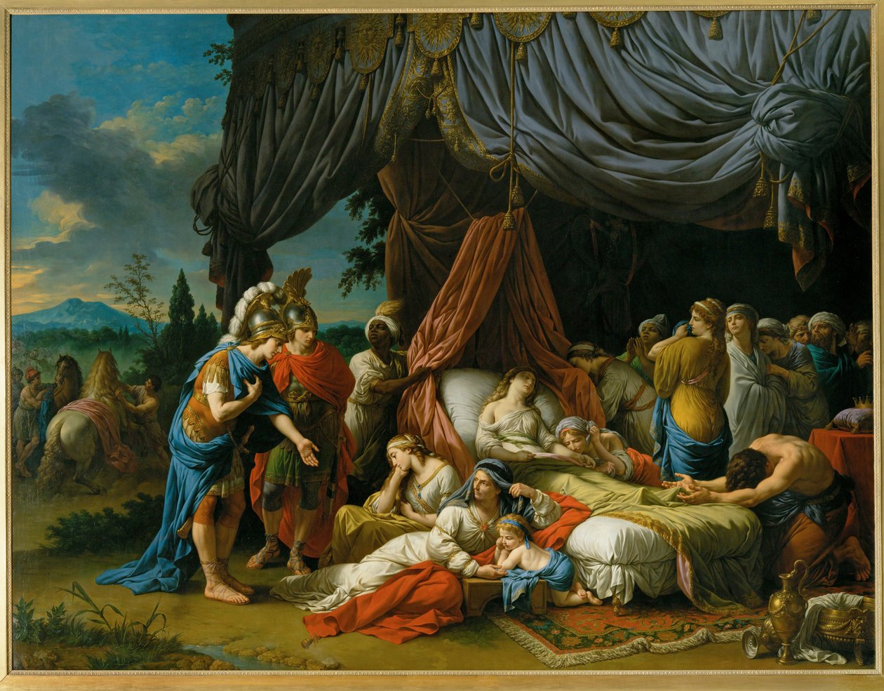 Darius hustrus död av Louis Jean Francois I Lagrenee