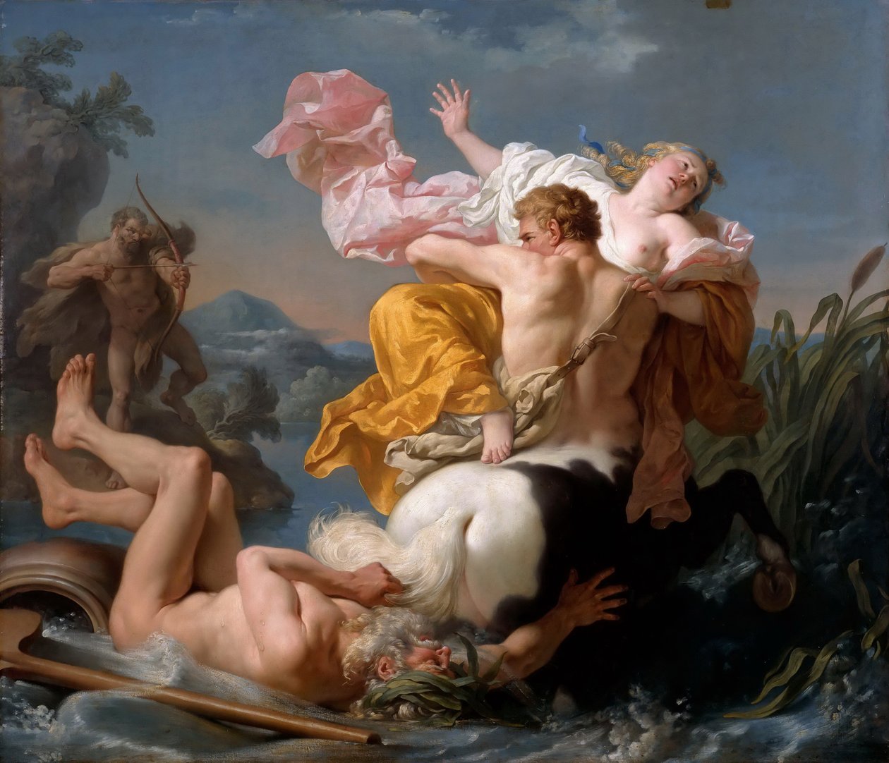 Bortförandet av Deianeira av kentauren Nessus av Louis Jean François Lagrenée