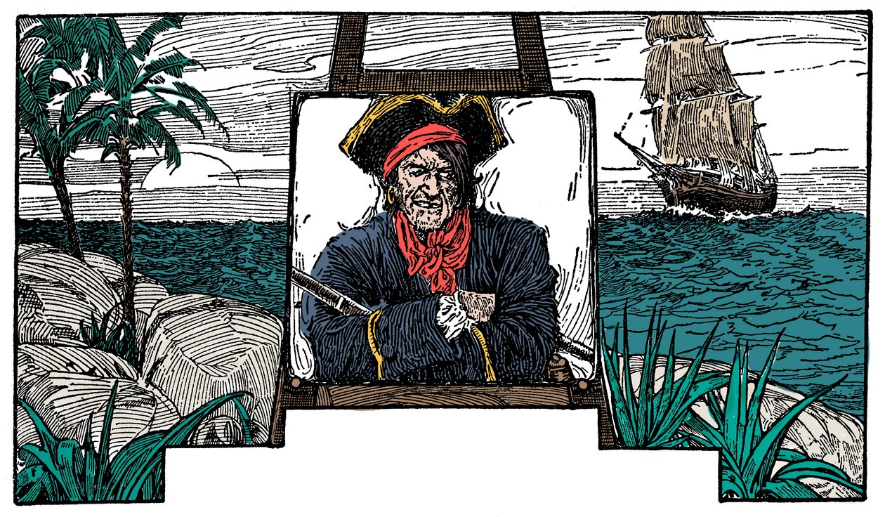 Illustration för "Treasure Island" av Robert Louis Stevenson av Louis John Rhead