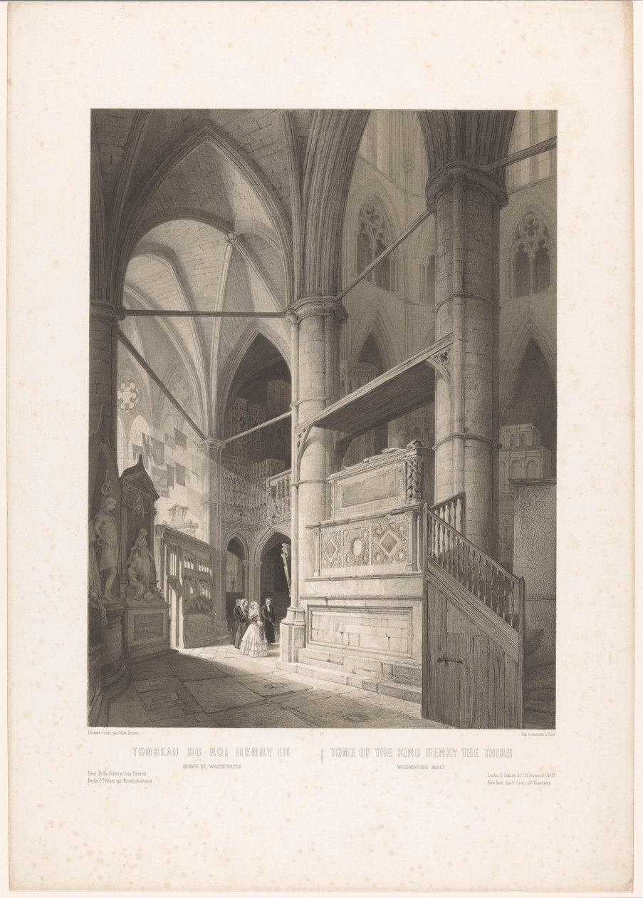 Tomb av kung Henry III av England i Westminster Abbey Tombeau du roi Henry III, abbaye de Westminster / Tomb of the King Henry the Third, Westminster Abbey (titel på objektet) England, Irland och Skottland (serietitel) England, Irland och Skottland av Louis Jules Arnout