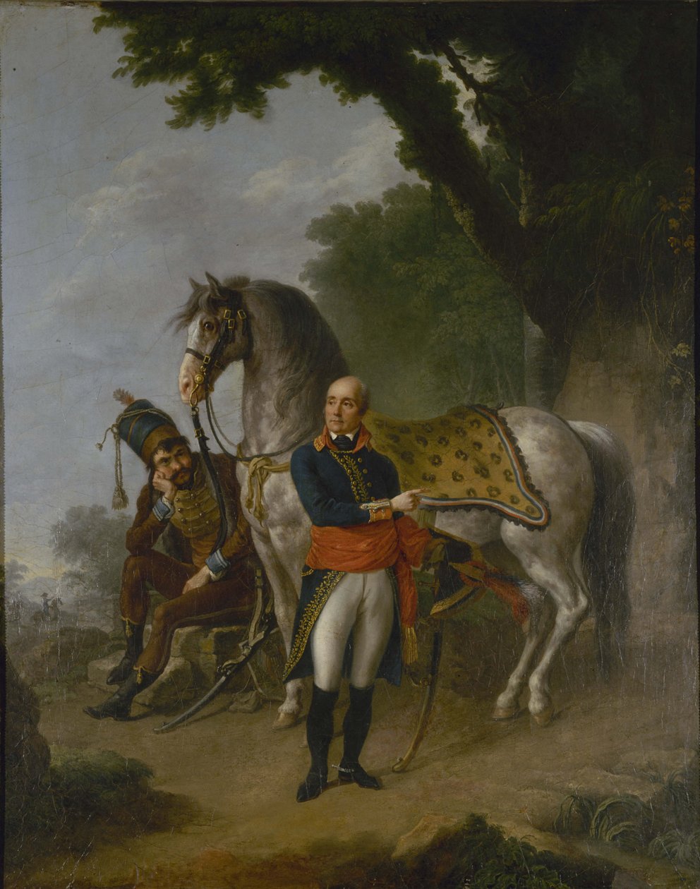 Porträtt av general Joseph Marie Servan de Gerbey 1741-1808, ca. 1800. av Louis Lafitte