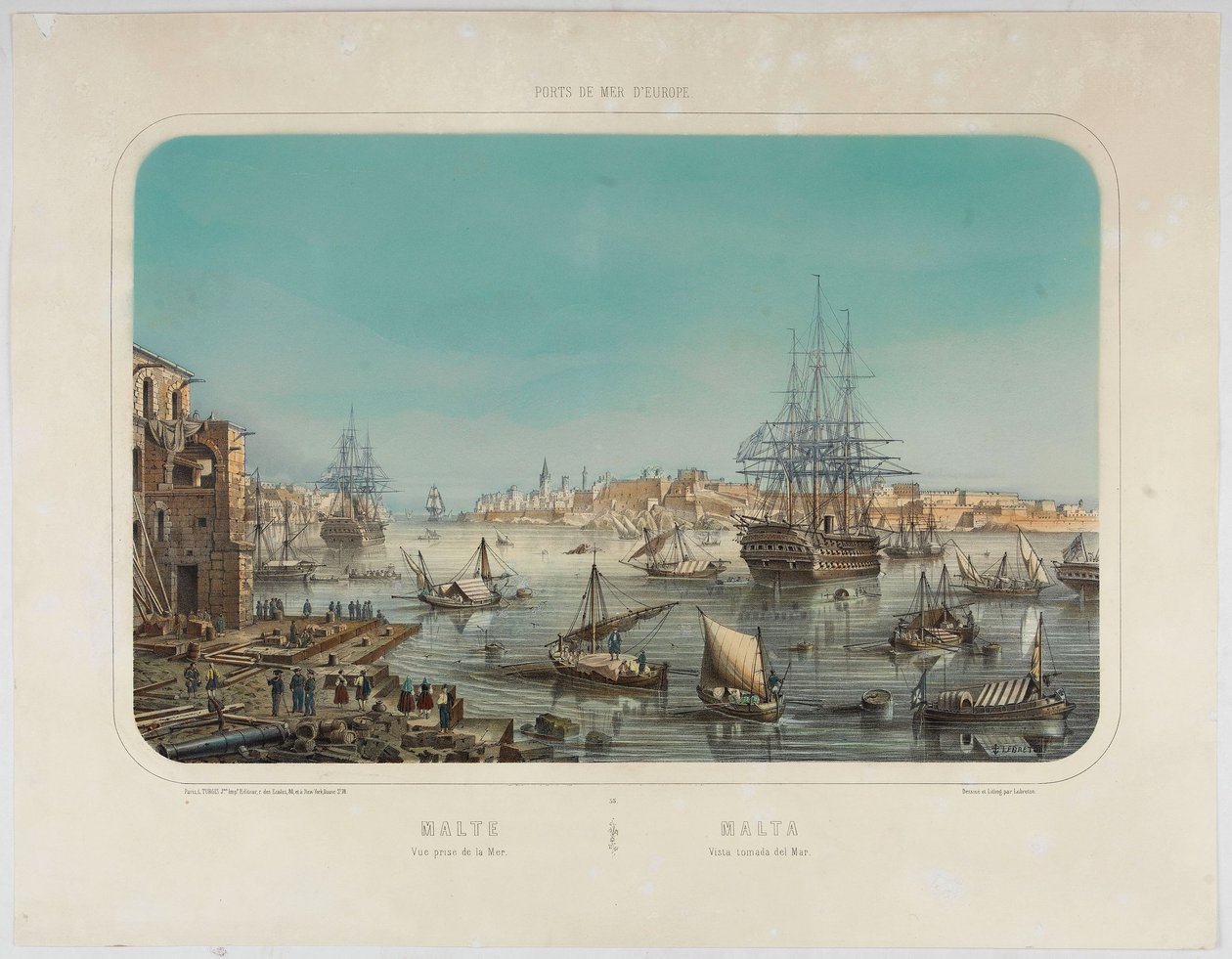 Louis Le Breton, Malta, Utsikt från havet av Louis Le Breton