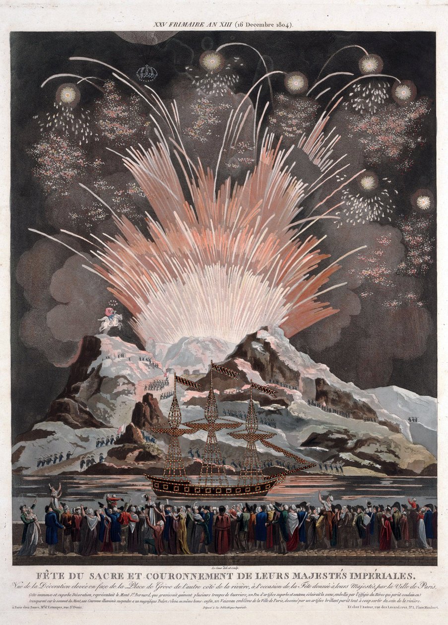 Festligheter vid Napoleons kröning - Le Coeur, Louis (aktiv ca 1800) - 1806 - Akvatint - 54,3x42,4 - Privat samling av Louis Le Coeur