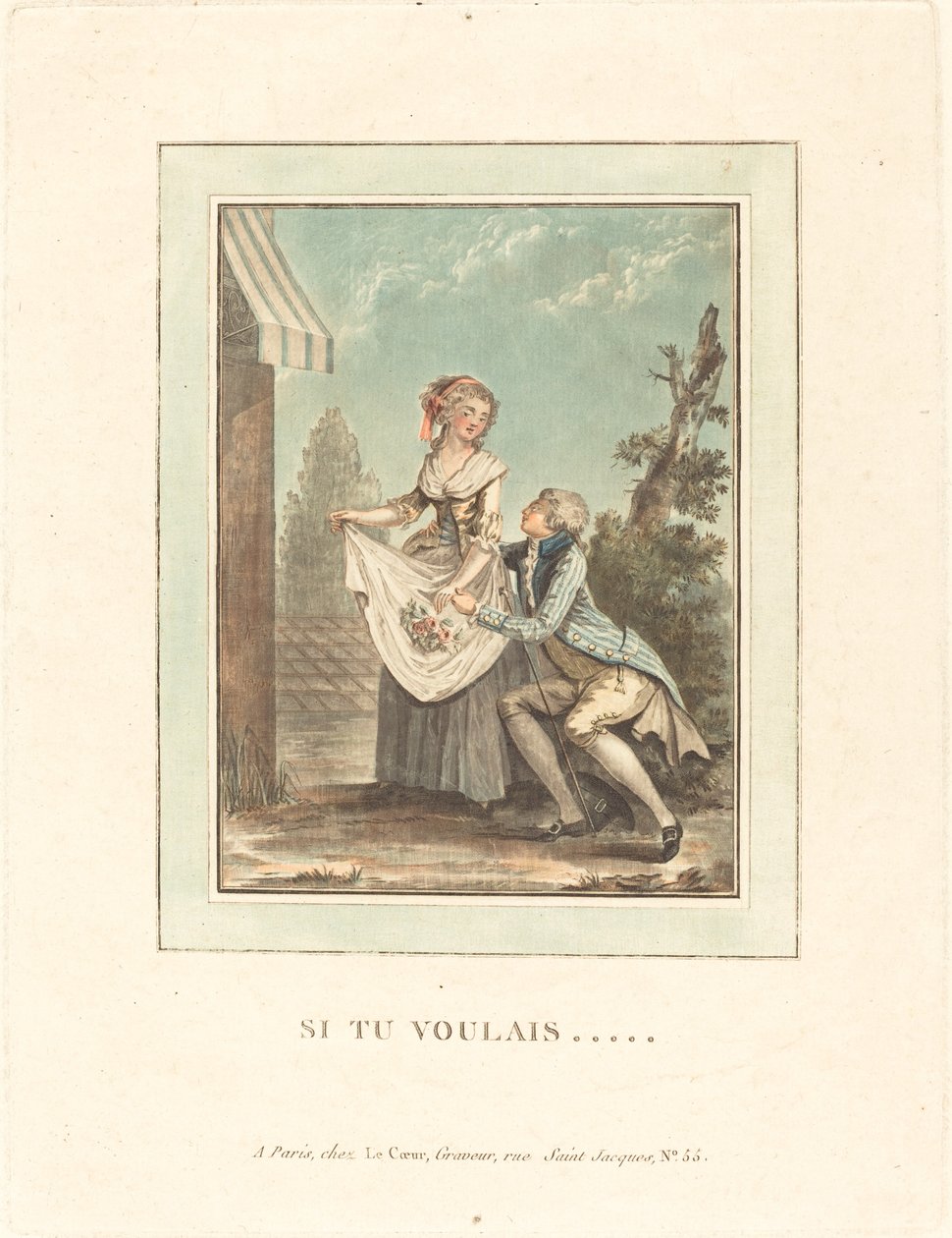 Om du ville av Louis Le Coeur after Nicolas Lavreince