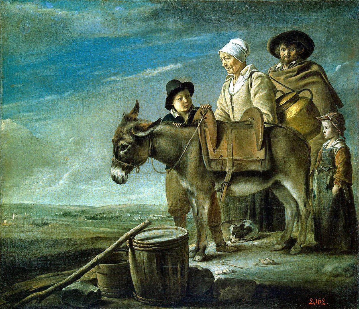 Franska: La Famille de la laitière Mjölktanternas familj av Louis le Nain