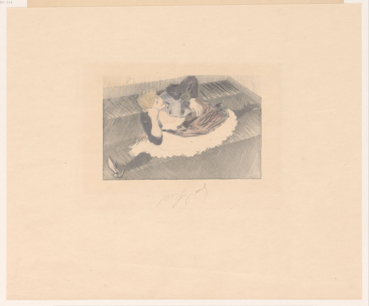 Dansare i spagaat Det stora gapet av Louis Legrand (signed by artist)
