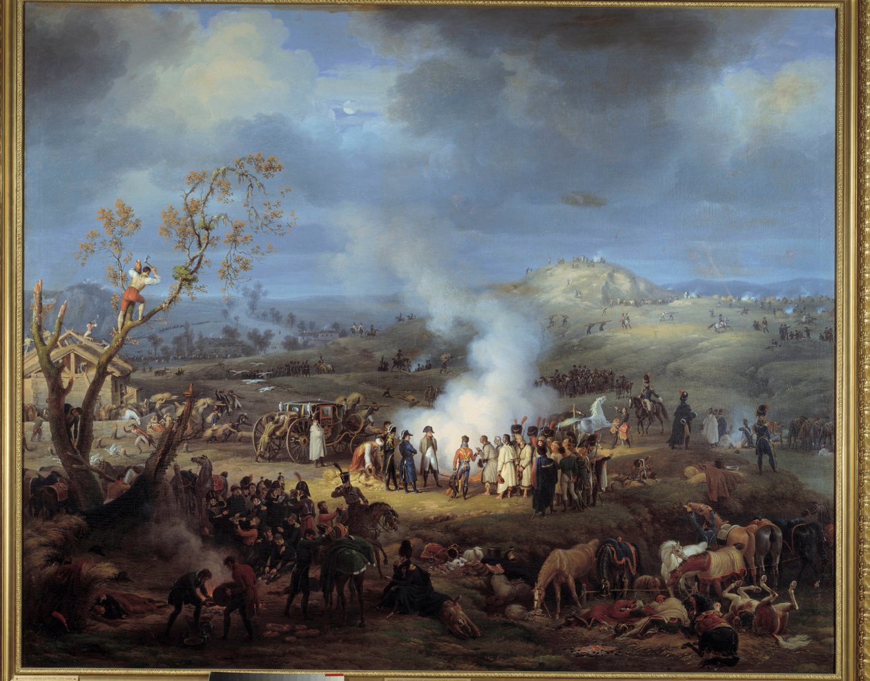 Bivouac de Napoleon I på tröskeln till slaget vid Austerlitz den 1 december 1805. Målning av Louis Francois Lejeune (1775-1848) av Louis Lejeune