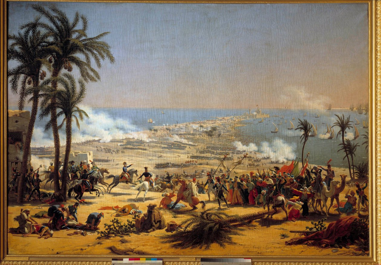 Kampanj (expedition) i Egypten (1798-1801): "" Slaget vid Aboukir (25 juli av Louis Lejeune