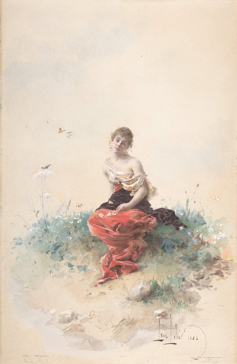 Kvinnlig figur, 1800-talet. av Louis Leloir