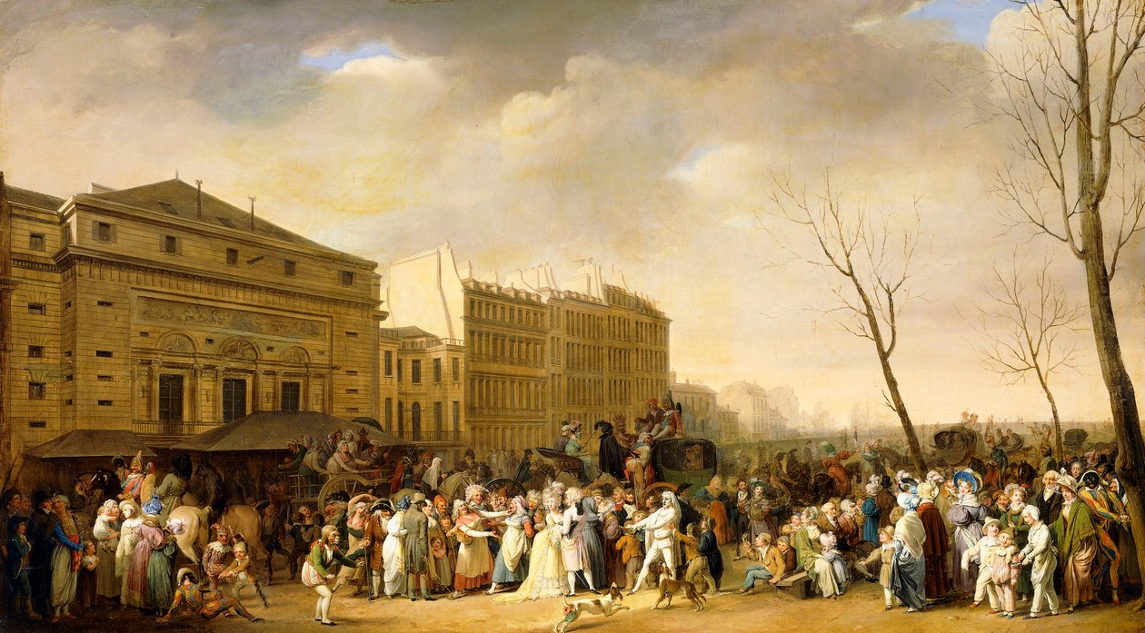 En karneval på Boulevard du Crime av Louis Leopold Boilly