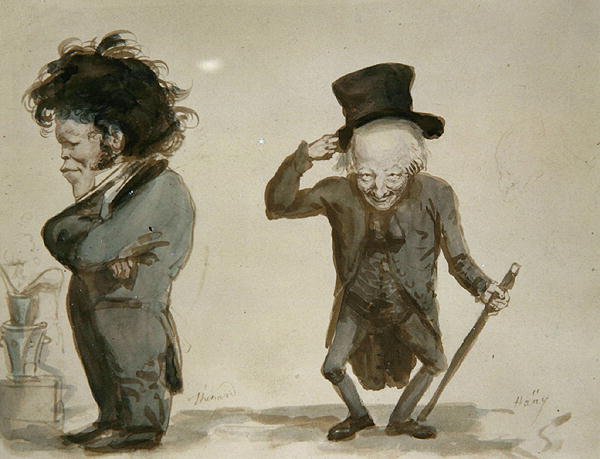 Abbe Hauy och Thenard (akvarell på papper) av Louis Leopold Boilly