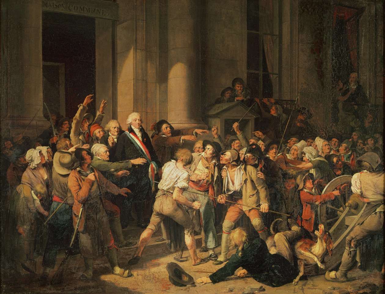 Act of Courage av Monsieur Defontenay, borgmästare i Rouen, 29 augusti 1792 (olja på duk) av Louis Leopold Boilly
