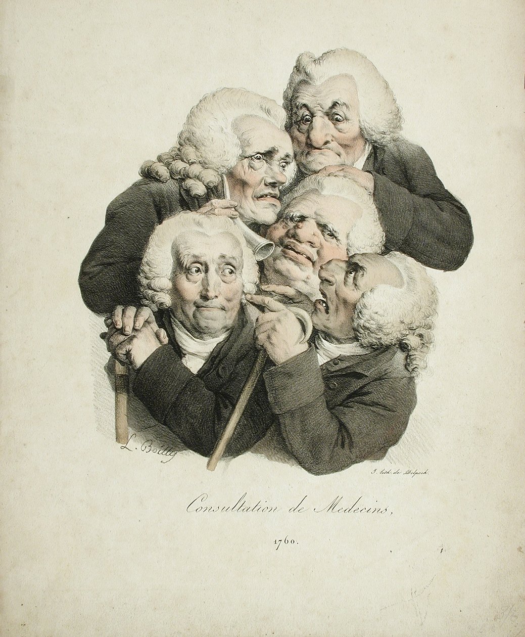 Konsultation av läkare, 1823 av Louis Leopold Boilly