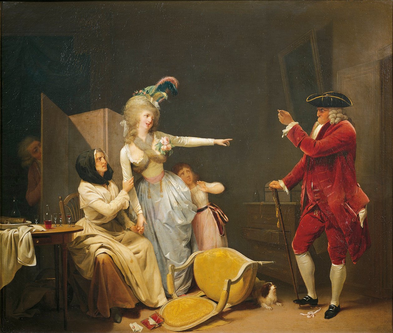 Frankrike, Saint-Omer, gammal man eller svartsjuk älskare av Louis Leopold Boilly