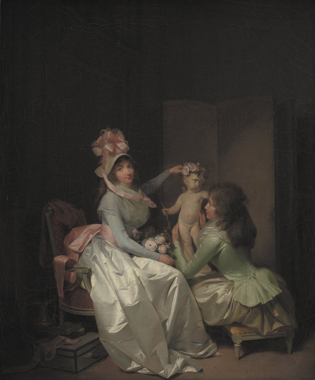 Garlander statyetten av Amor av Louis Leopold Boilly