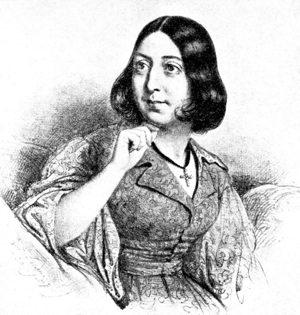 "George Sand", 1923. av Louis Leopold Boilly
