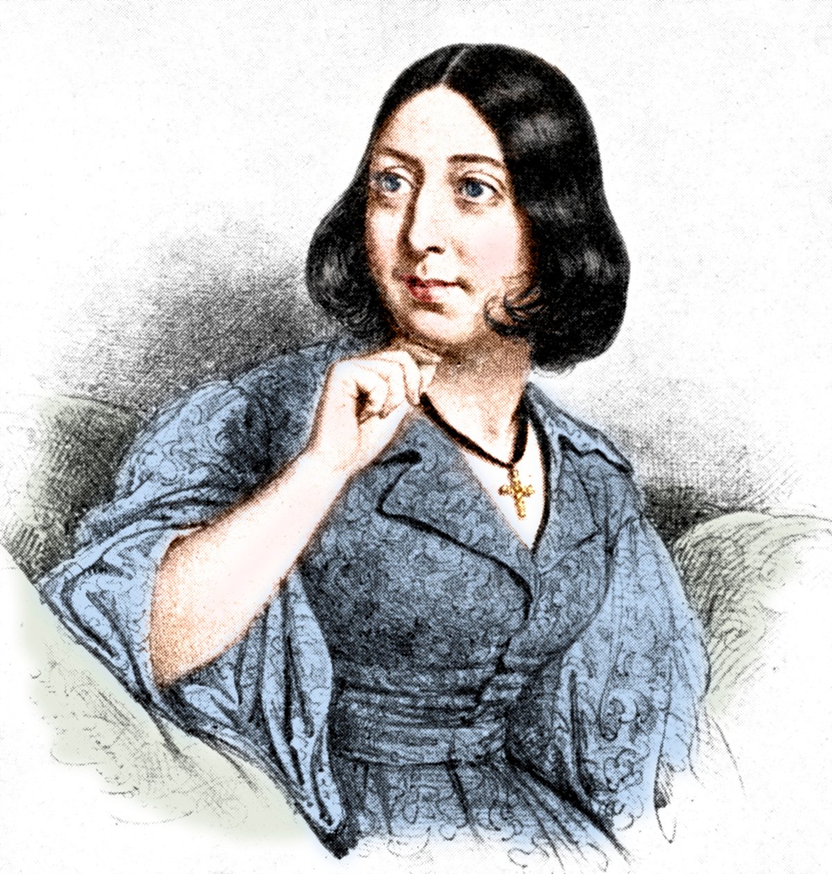 "George Sand", 1923 av Louis Leopold Boilly